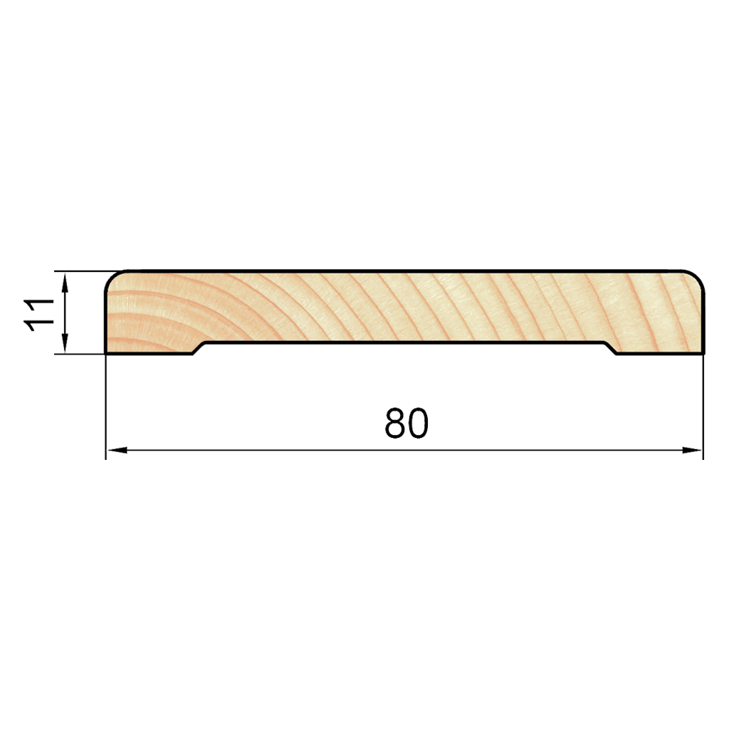 Наличник НГС-80 б/с гладкий сращенный L=2,2м - Image 2