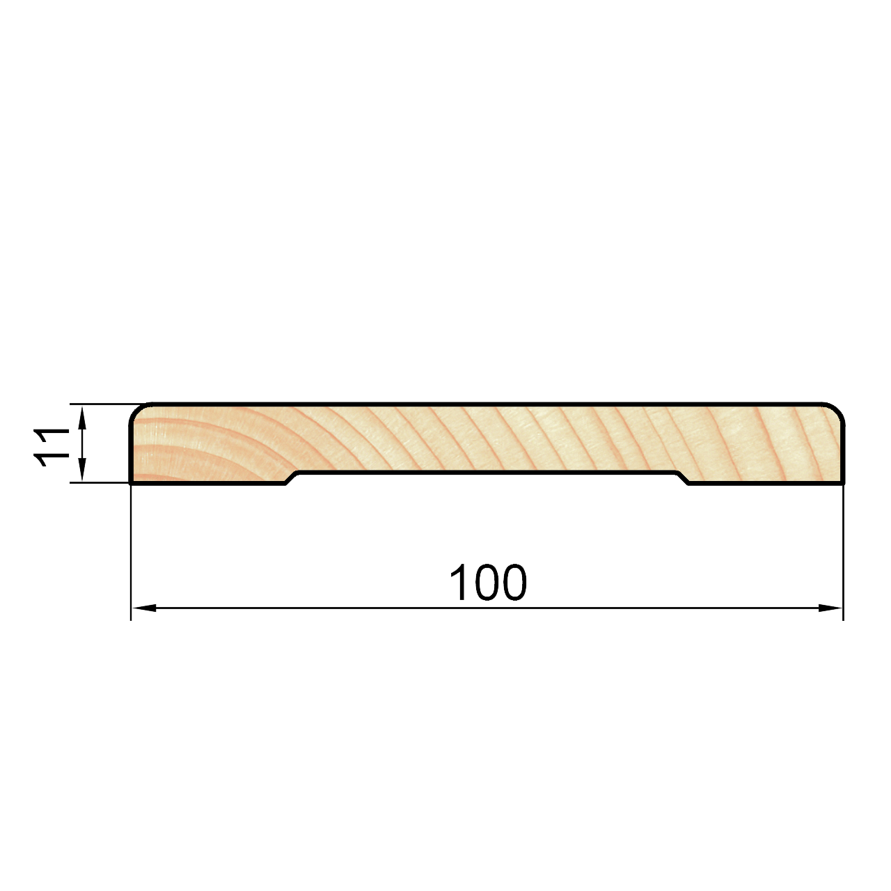 Наличник НГС-100 б/с гладкий сращ. L=2,2м - Image 2