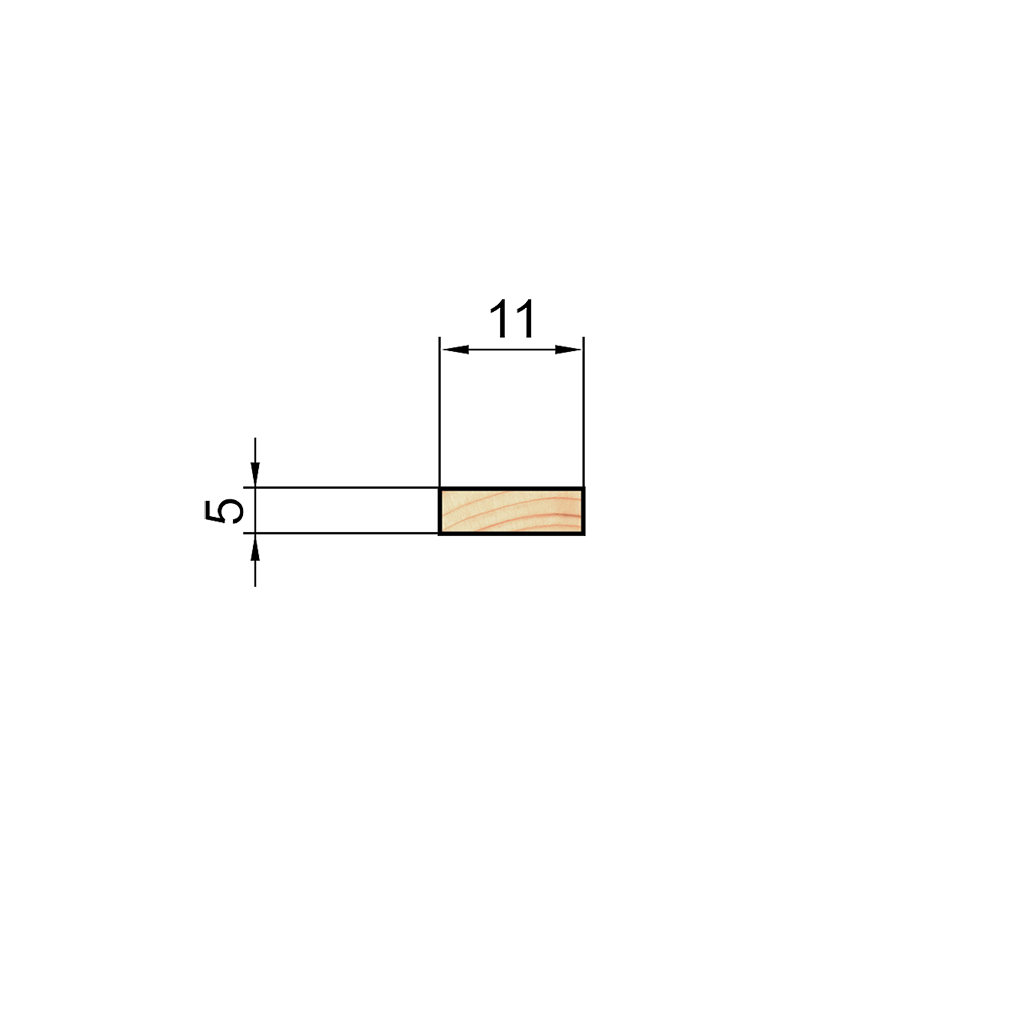 Рейка 5х11х2200мм, сращ.,б/с - Image 2