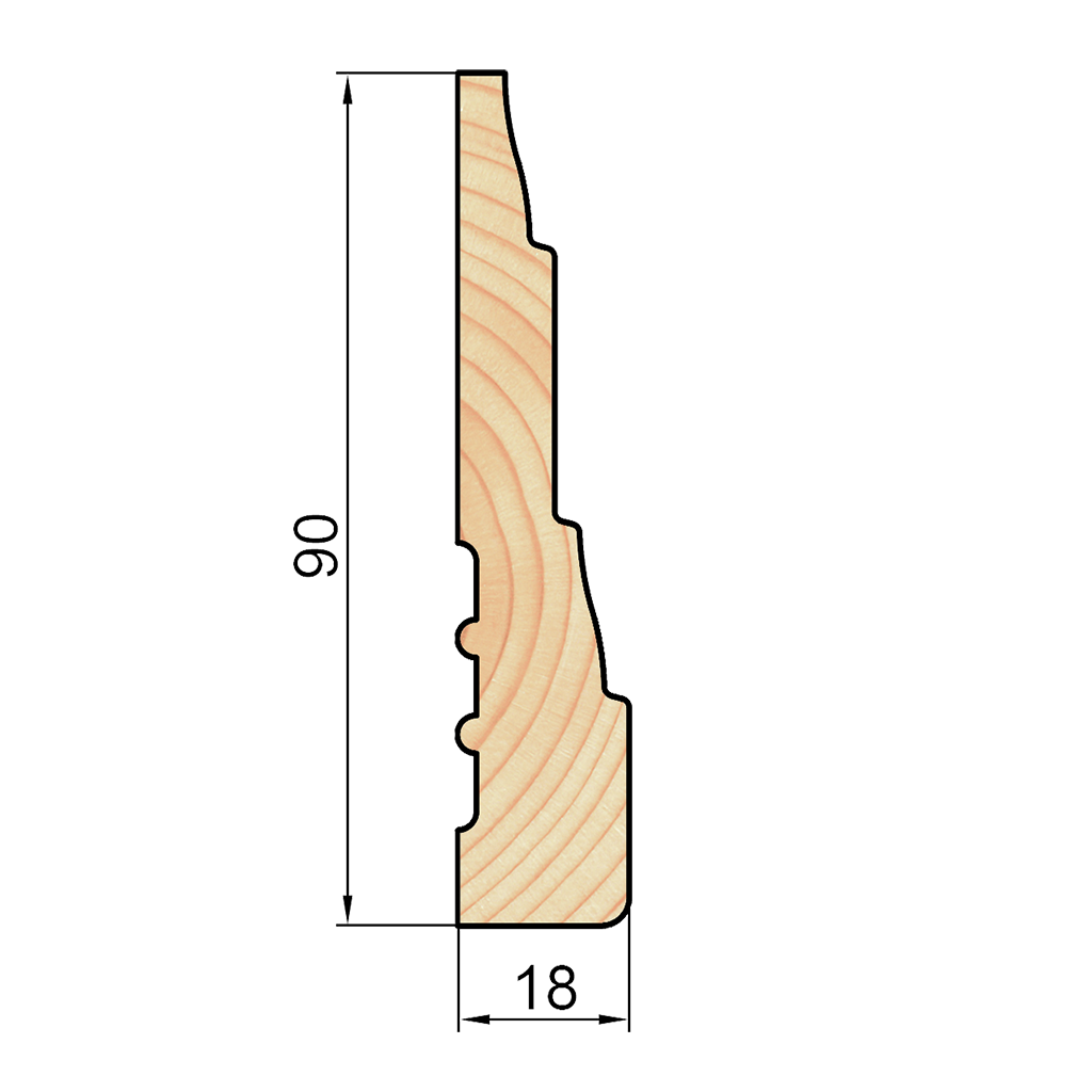Молдинг интерьерный тип 1-90 мм - Image 2